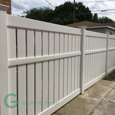 Top quality white color PVC Semi Privacy Fence