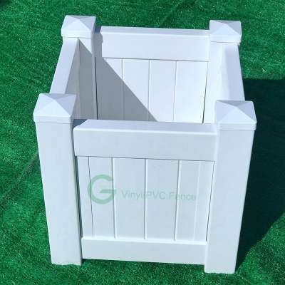 cheap White Plastic PVC Vinyl Planter or flower box