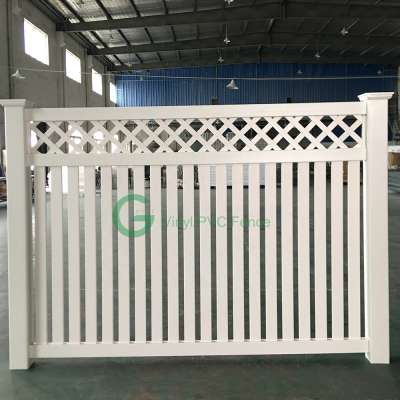 Promotional White Color Vinyl Pvc Semi Privacy Fence