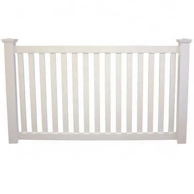 pvc picket fence panel with gate,scallop vinyl picket fence Plastic Garden Fence