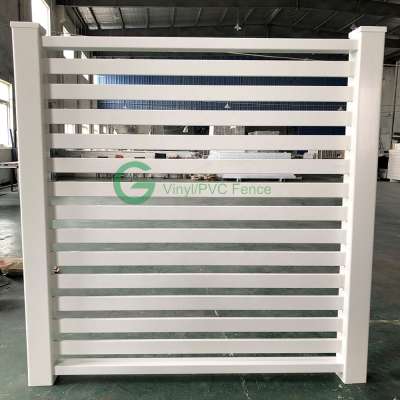 White PVC semi privacy fencing